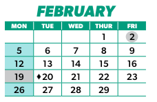 District School Academic Calendar for Stevens Elementary for February 2024