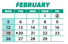 District School Academic Calendar for Jefferson Elementary for February 2024