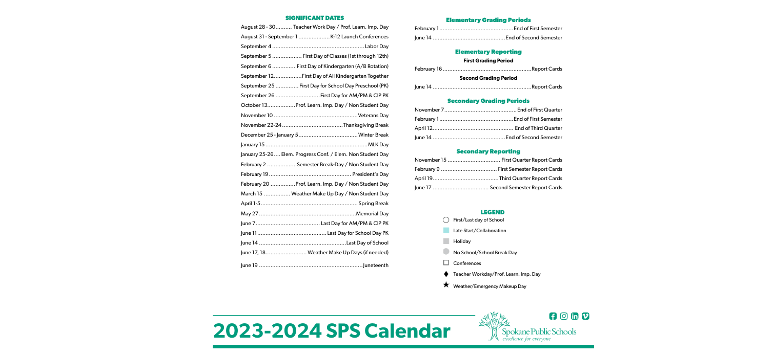 District School Academic Calendar Key for Jefferson Elementary