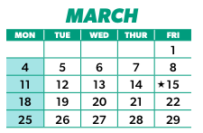 District School Academic Calendar for Jefferson Elementary for March 2024