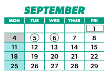 District School Academic Calendar for Ridgeview Elementary for September 2023