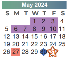 District School Academic Calendar for Chet Burchett Elementary School for May 2024