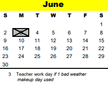 District School Academic Calendar for Housman Elementary for June 2024