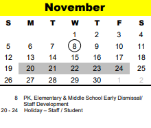 District School Academic Calendar for Nottingham Elementary for November 2023