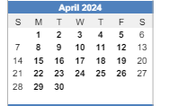 District School Academic Calendar for Elmdale Elementary School for April 2024
