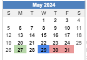 District School Academic Calendar for Elmdale Elementary School for May 2024