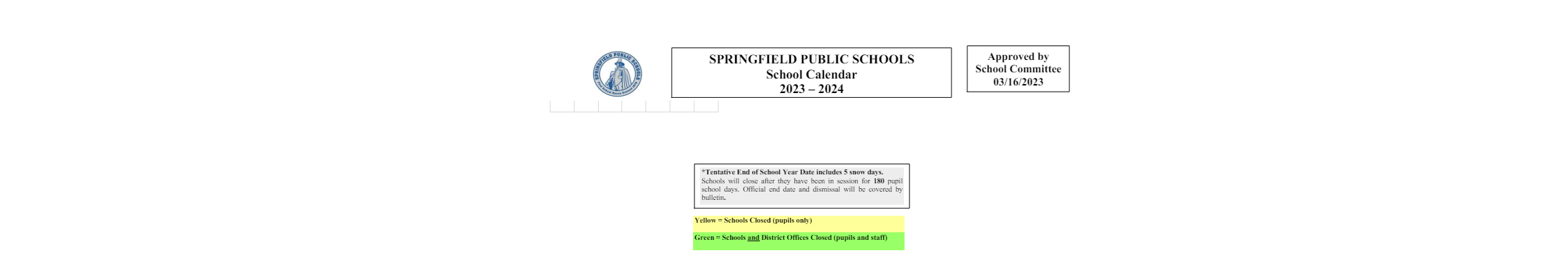 District School Academic Calendar Key for High School/science-tech