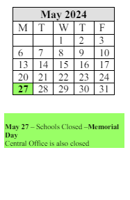 District School Academic Calendar for High School/science-tech for May 2024