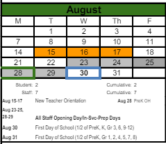 District School Academic Calendar for Springfield High School for August 2023