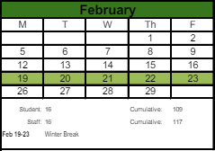 District School Academic Calendar for Springfield High School for February 2024