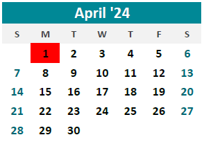 District School Academic Calendar for Bode Middle for April 2024