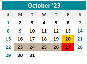 District School Academic Calendar for Bode Middle for October 2023