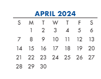 District School Academic Calendar for Scruggs ELEM. for April 2024