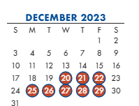 District School Academic Calendar for Peabody ELEM. for December 2023