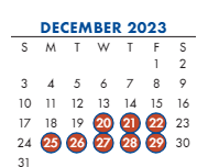 District School Academic Calendar for Scruggs ELEM. for December 2023