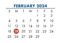 District School Academic Calendar for Peabody ELEM. for February 2024