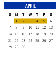 District School Academic Calendar for Salmen High School for April 2024