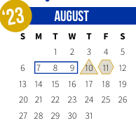 District School Academic Calendar for Salmen High School for August 2023