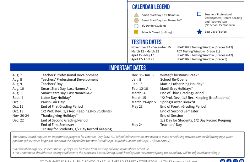 District School Academic Calendar Key for Bonne Ecole Elementary School