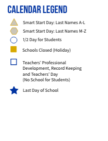 District School Academic Calendar Legend for Folsom Elementary School