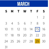 District School Academic Calendar for Folsom Elementary School for March 2024