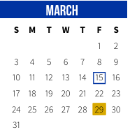 District School Academic Calendar for Pine View Middle School for March 2024