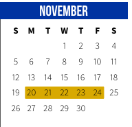 District School Academic Calendar for Honey Island Elementary School for November 2023