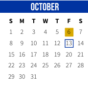 District School Academic Calendar for Salmen High School for October 2023