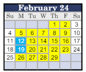 District School Academic Calendar for Walton Development Center for February 2024