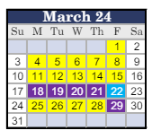 District School Academic Calendar for Hazelton Elementary for March 2024
