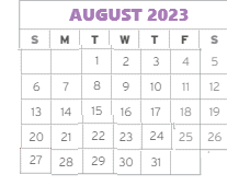 District School Academic Calendar for Lyon for August 2023