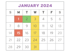 District School Academic Calendar for Lyon for January 2024