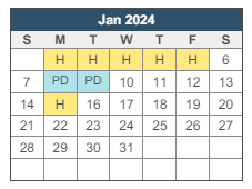 District School Academic Calendar for Southeastern La University Lab School for January 2024