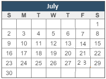 District School Academic Calendar for Southeastern La University Lab School for July 2023