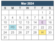District School Academic Calendar for Southeastern La University Lab School for March 2024