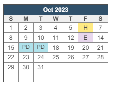 District School Academic Calendar for Southeastern La University Lab School for October 2023