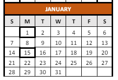 District School Academic Calendar for Lowell M Maxham for January 2024