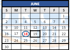 District School Academic Calendar for Lowell M Maxham for June 2024