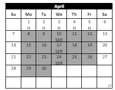 District School Academic Calendar for Margarita Middle for April 2024