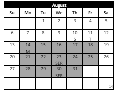 District School Academic Calendar for Great Oak High for August 2023