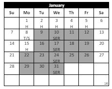 District School Academic Calendar for Chaparral High for January 2024