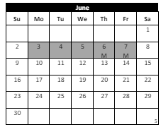 District School Academic Calendar for Vail Elementary for June 2024