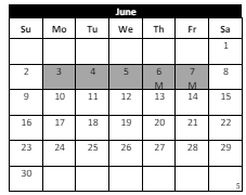 District School Academic Calendar for Tony Tobin Elementary for June 2024