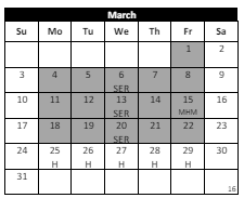 District School Academic Calendar for Day (james L.) Middle for March 2024