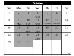 District School Academic Calendar for Margarita Middle for October 2023