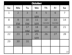 District School Academic Calendar for Temecula Preparatory for October 2023