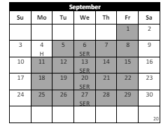 District School Academic Calendar for Susan La Vorgna Elementary for September 2023