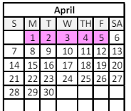 District School Academic Calendar for Southdown Elementary School for April 2024