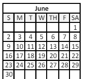 District School Academic Calendar for Southdown Elementary School for June 2024