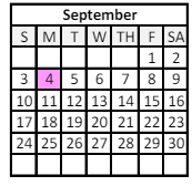 District School Academic Calendar for Elysian Fields Middle School for September 2023